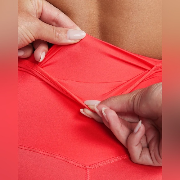 Women’s Nike Go Legging Firm Support High Rise 7/8 Length Size Small Orange - Picture 8 of 11